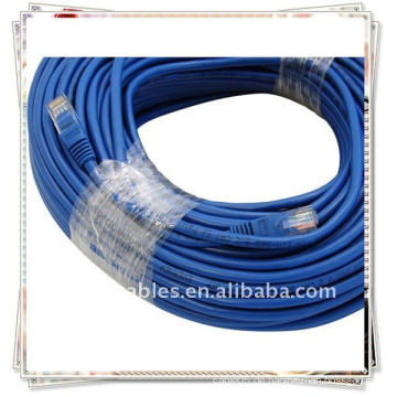 Blue Networking Cables verbindet einen Computer mit einem DSL / Kabel Modem, Hub, Switch und Router ...